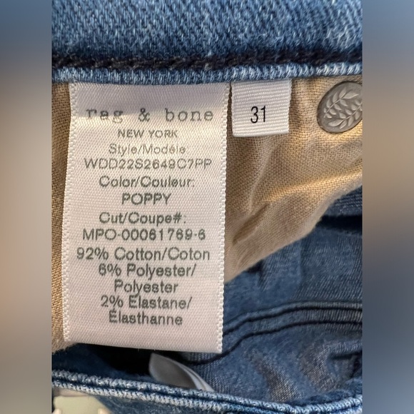 Rag & Bone Nina High Rise Ankle Flare in Poppy Size 31 - Picture 4 of 12